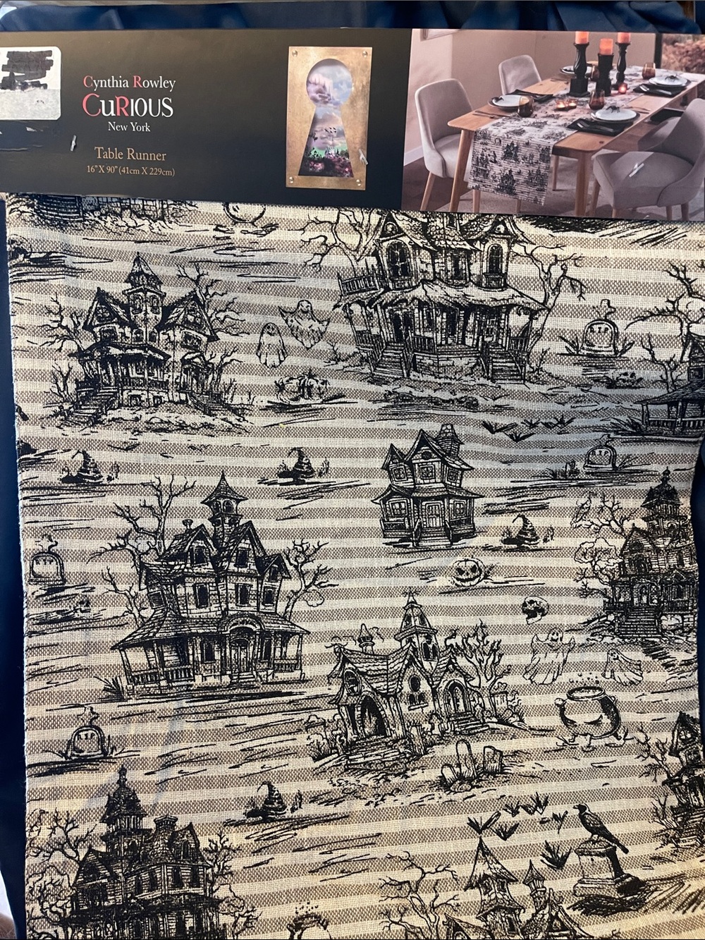 Cynthia Rowley Curious NY - Halloween Themed Table Runner